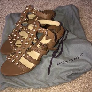Brian Atwood tan heels